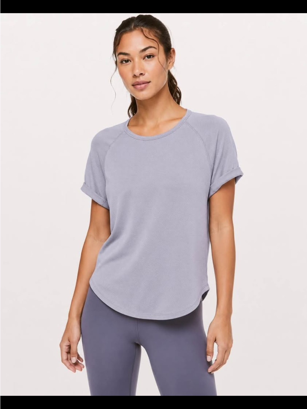 Lululemon Women's Lavender Short Sleeve Crewneck Top